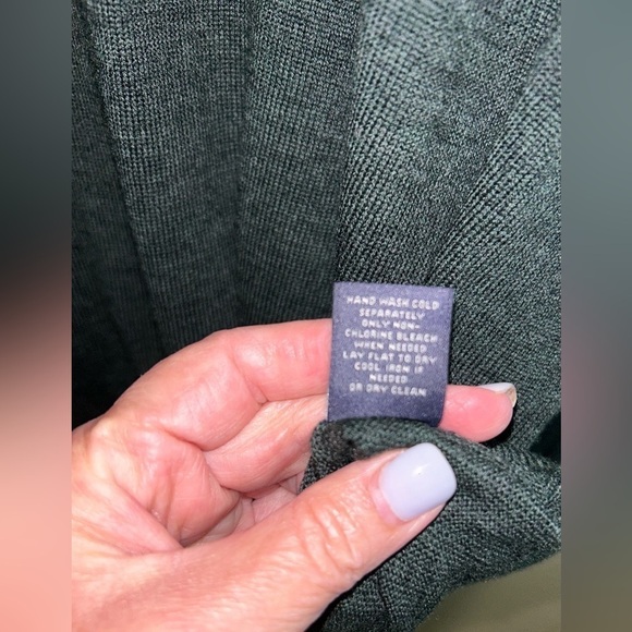 Hart Schaffner Marx Extra Fine Merino Wool Sweater Big Man Tall Green 2XT - Picture 5 of 6